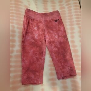 Reebok 9-12 Month Girls' Pink Tie-Dye Capri Leggings